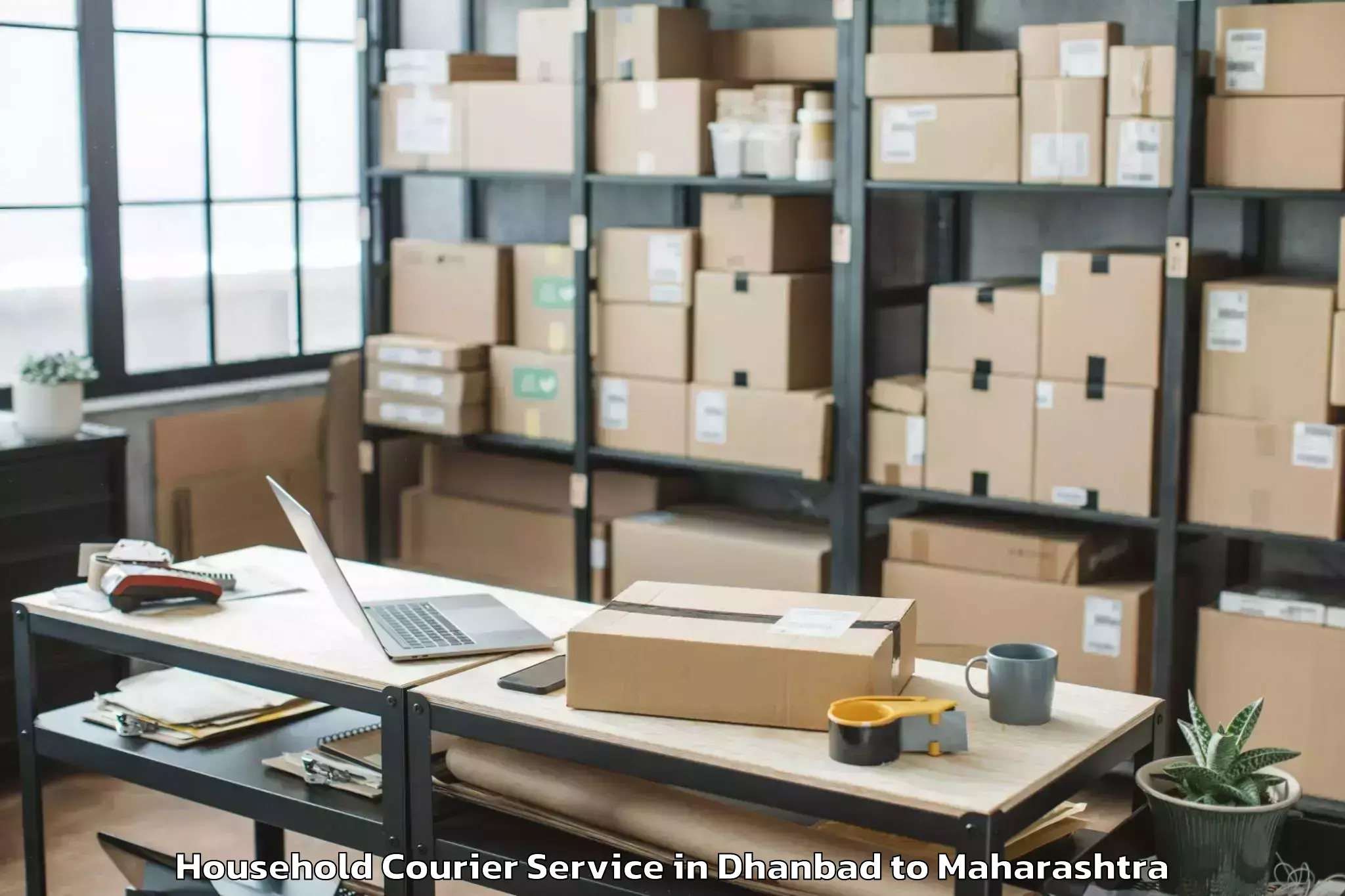 Top Dhanbad to Mudkhed Household Courier Available